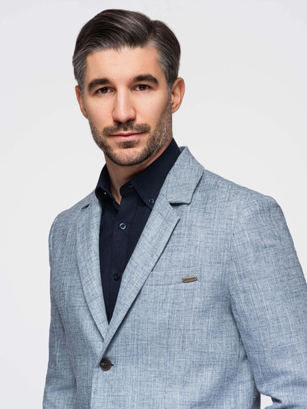 Ombre Clothing Svetlo modra moška jopica Ombre Clothing