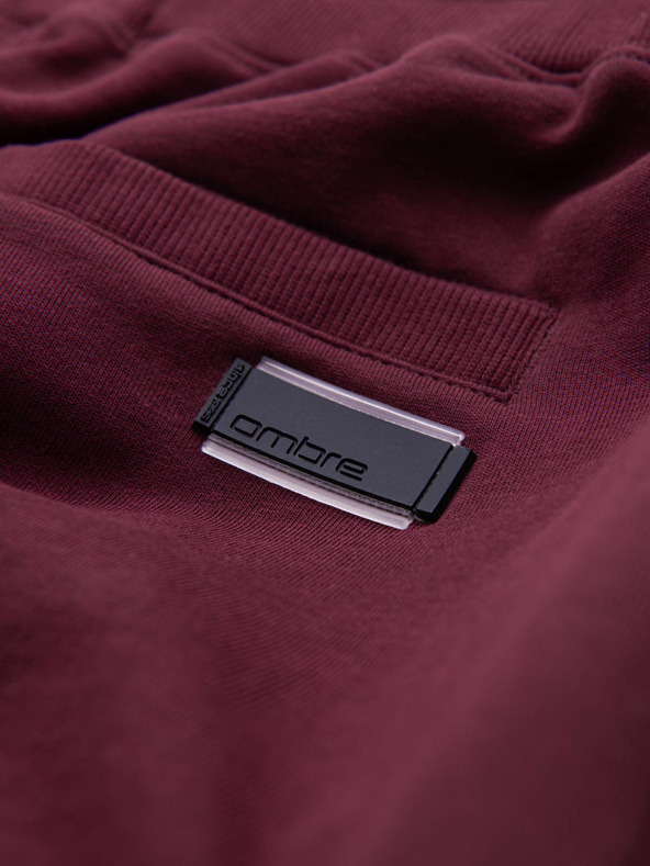 Ombre Clothing Bordo moške osnovne športne hlače Ombre Clothing