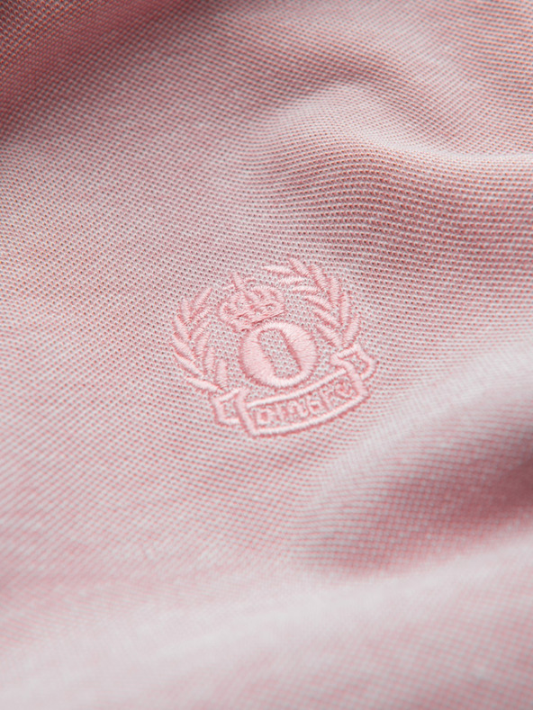 Ombre Clothing Melanžna moška polo majica s črtastim ovratnikom Ombre Clothing