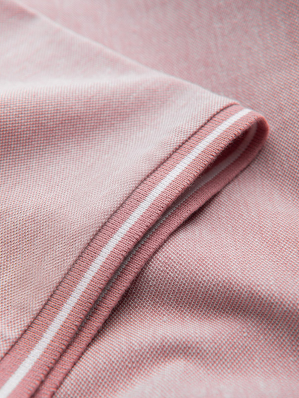 Ombre Clothing Melanžna moška polo majica s črtastim ovratnikom Ombre Clothing