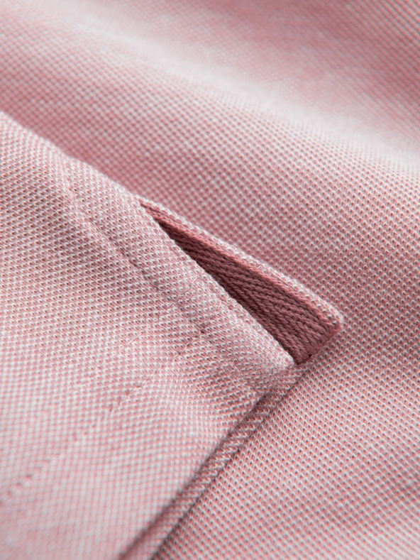 Ombre Clothing Melanžna moška polo majica s črtastim ovratnikom Ombre Clothing