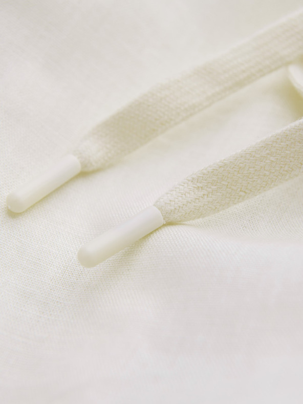 Ombre Clothing Kremaste moške hlače chino z mešanico lanu Ombre Clothing