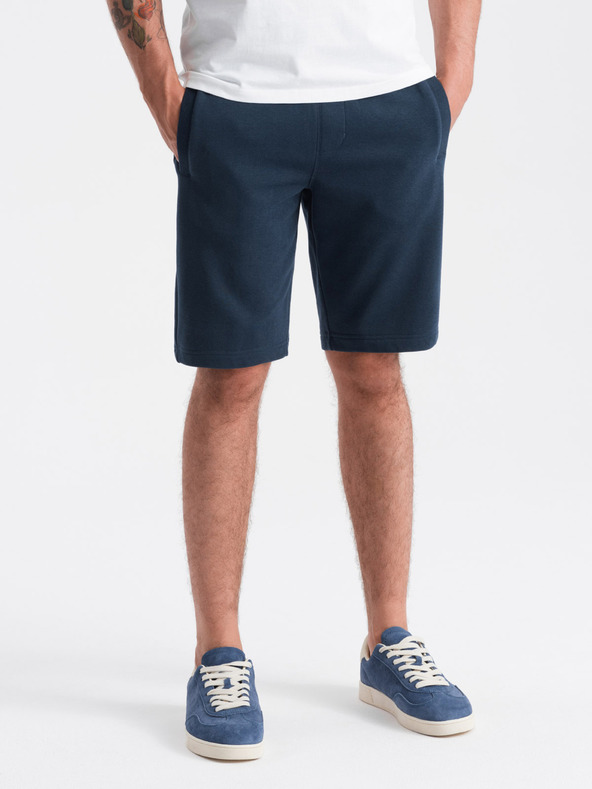 Ombre Clothing Temno modre moške osnovne kratke hlače Ombre Clothing