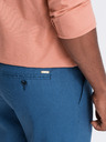 Ombre Clothing Modre moške hlače chino s platnom Ombre Clothing