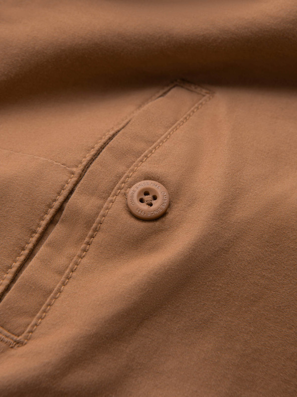 Ombre Clothing Rjave moške hlače chino z okrasnim pasom Ombre Clothing