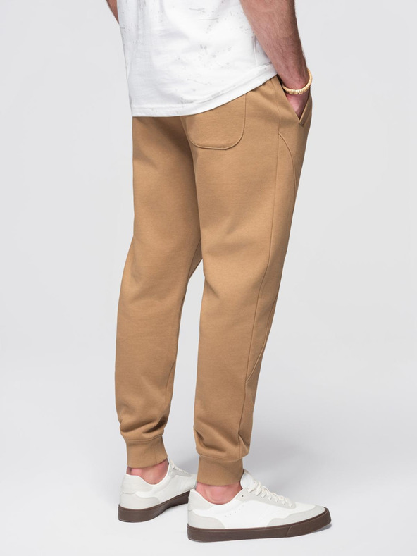Ombre Clothing Rjave moške jogger hlače Ombre Clothing