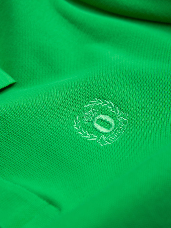 Ombre Clothing Zelena moška osnovna polo majica Ombre Clothing