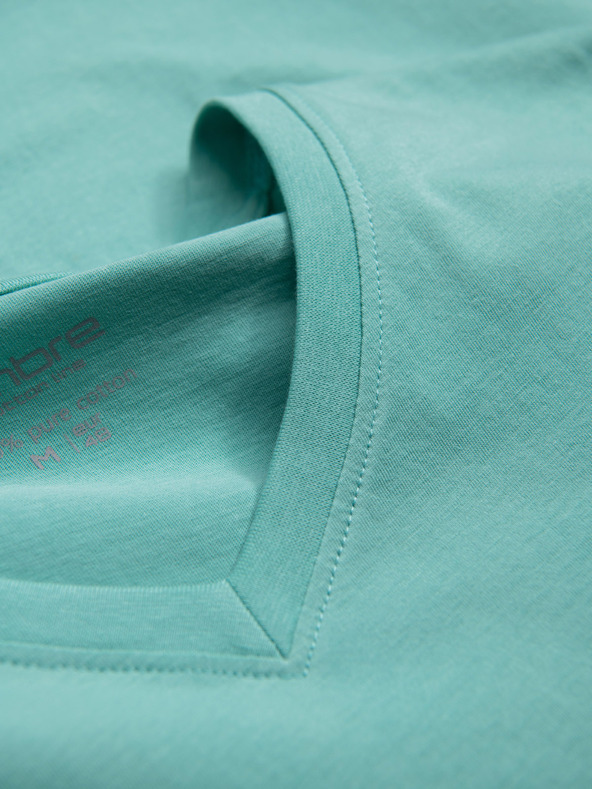Ombre Clothing Turkizna moška bombažna majica Ombre Clothing