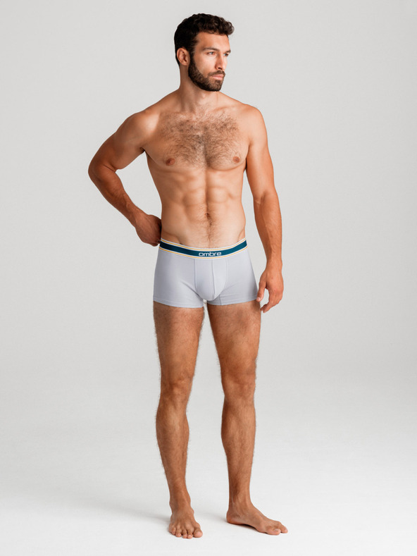 Ombre Clothing Klasične moške boksarice z okrasnim elastičnim pasom Ombre Clothing