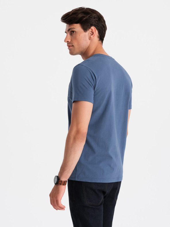 Ombre Clothing Moška bombažna majica z žepnim potiskom Ombre Streetstyle Ombre oblačila