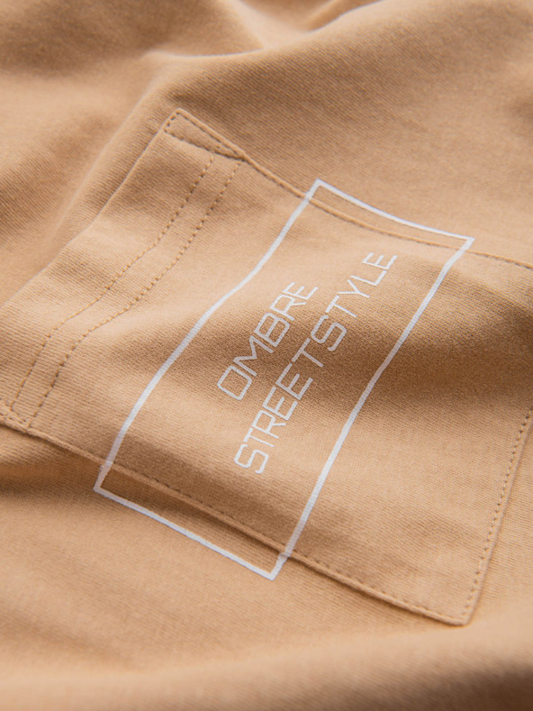 Ombre Clothing Moška bombažna majica z žepnim potiskom Ombre Streetstyle Ombre oblačila