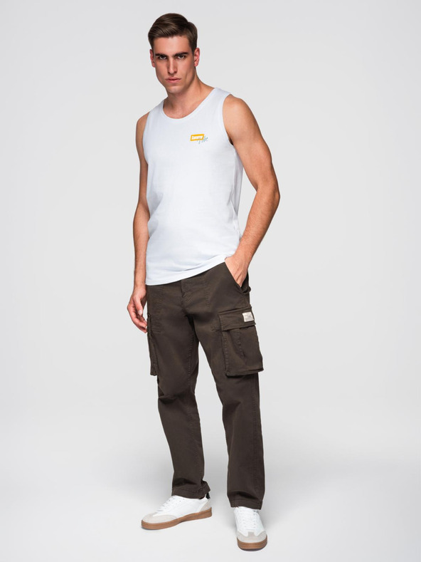 Ombre Clothing Moška bombažna majica s potiskom Summer Vibe Ombre oblačila