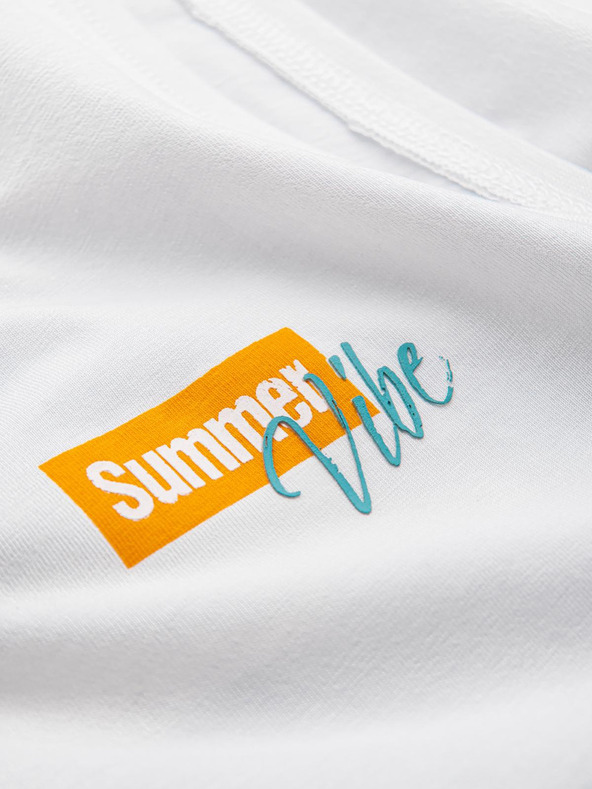 Ombre Clothing Moška bombažna majica s potiskom Summer Vibe Ombre oblačila