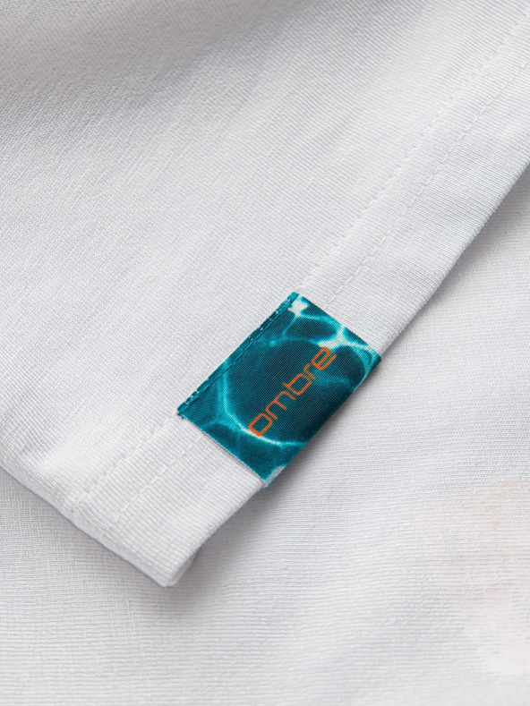 Ombre Clothing Moška bombažna majica s potiskom Summer Vibe Ombre oblačila