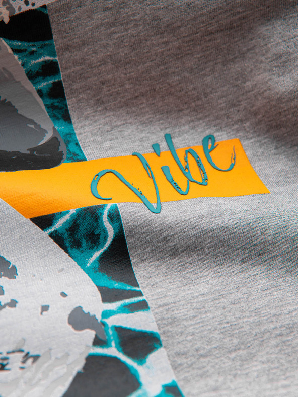 Ombre Clothing Moška bombažna majica s potiskom Summer Vibe Ombre oblačila