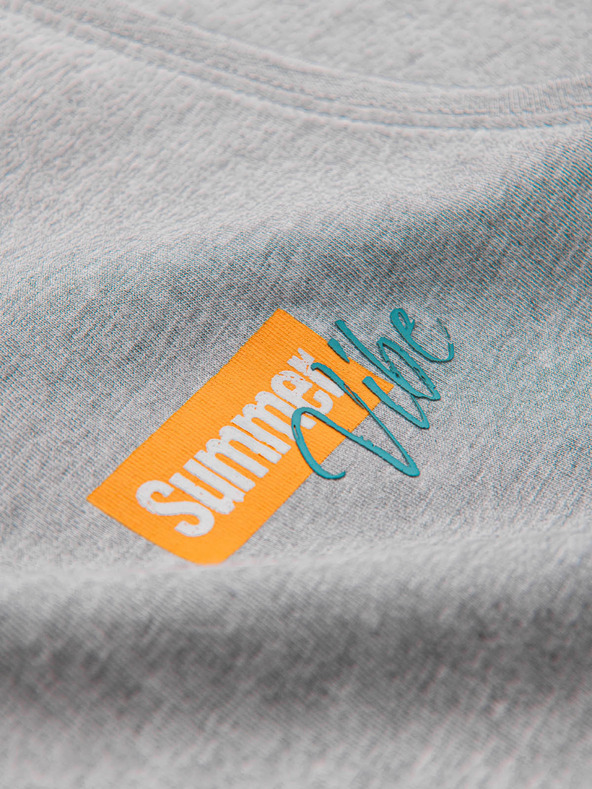 Ombre Clothing Moška bombažna majica s potiskom Summer Vibe Ombre oblačila