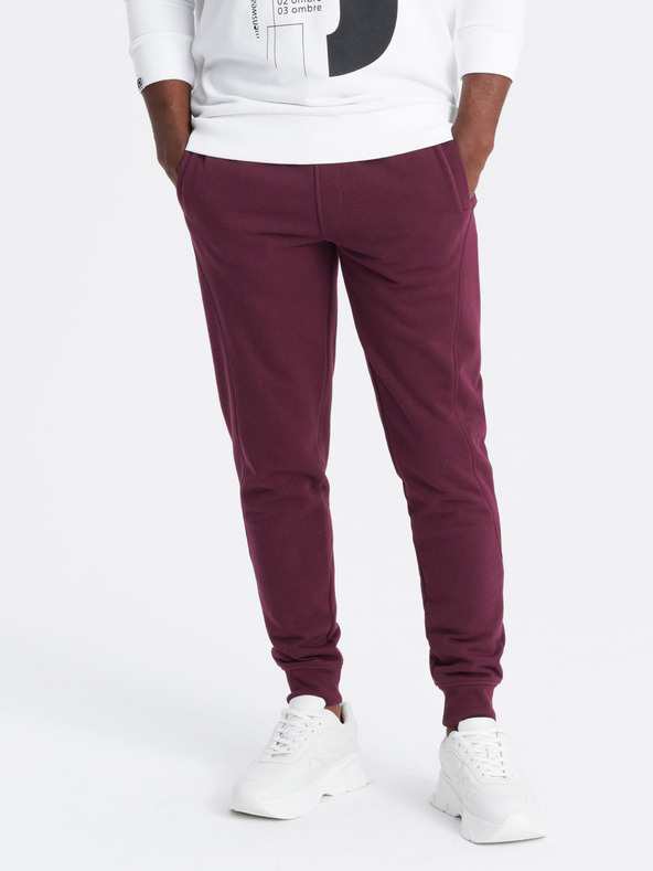 Ombre Clothing Moške bombažne trenirke BASIC joggers Ombre Clothing