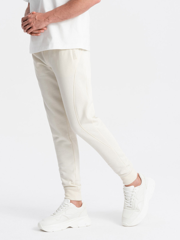 Ombre Clothing Moške bombažne trenirke BASIC Ombre Clothing