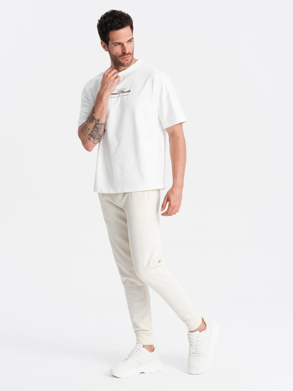 Ombre Clothing Moške bombažne trenirke BASIC Ombre Clothing