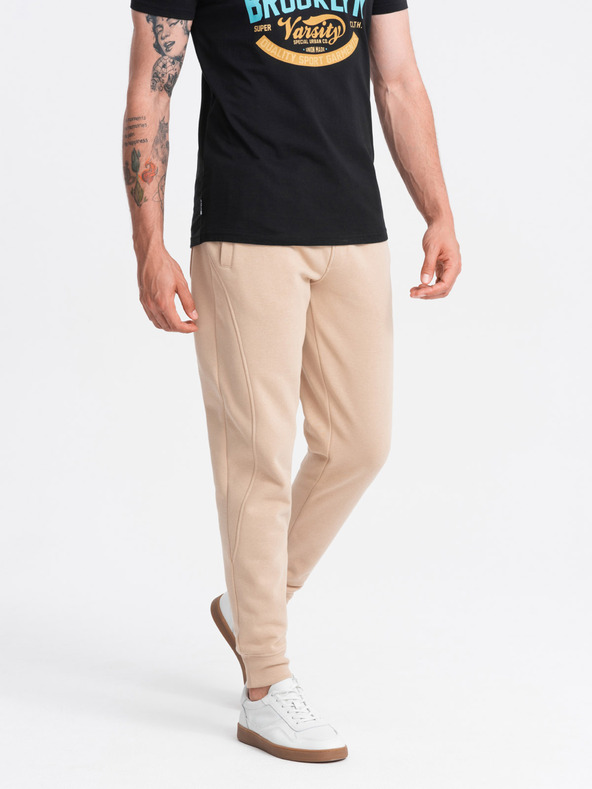 Ombre Clothing Moške bombažne trenirke BASIC joggers Ombre Clothing