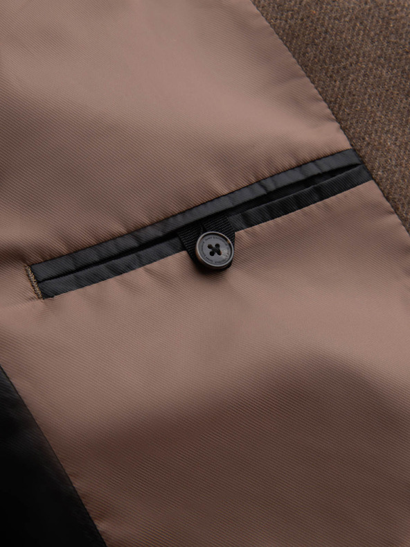 Ombre Clothing Eleganten moški enonadstropni plašč iz volnene mešanice Ombre Clothing V1 OM-COWC-0114