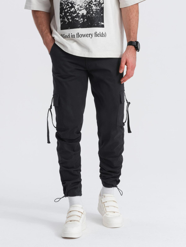 Ombre Clothing Moška oblačila Ombre Clothing STRAIGHT LEG CARGO V4 OM-PACG-0197