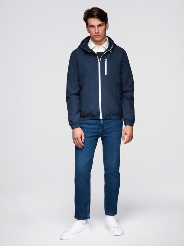 Ombre Clothing Moška lahka športna jakna s podlogo iz flisa Ombre Clothing