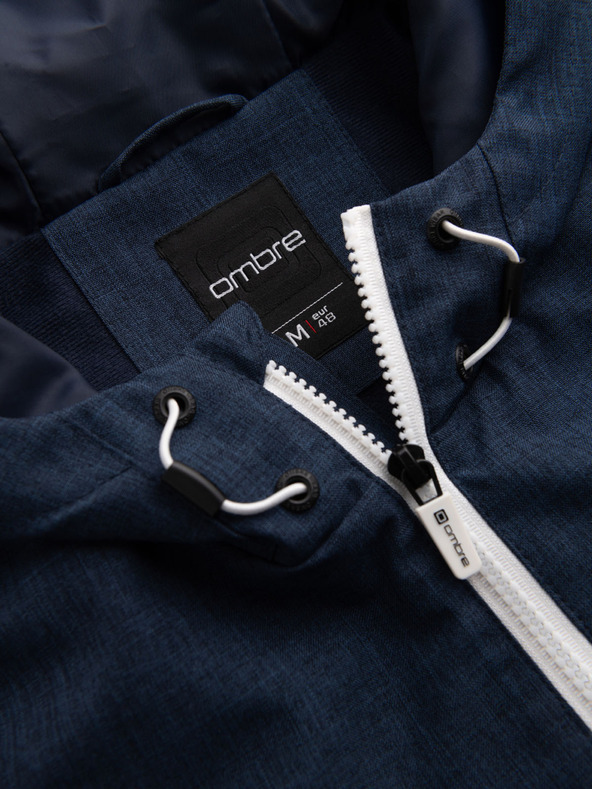 Ombre Clothing Moška lahka športna jakna s podlogo iz flisa Ombre Clothing