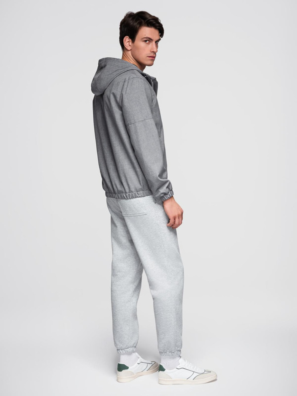 Ombre Clothing Moška lahka športna jakna s podlogo iz flisa Ombre Clothing