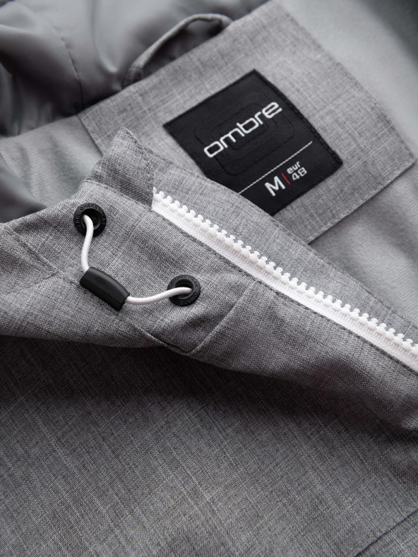 Ombre Clothing Moška lahka športna jakna s podlogo iz flisa Ombre Clothing