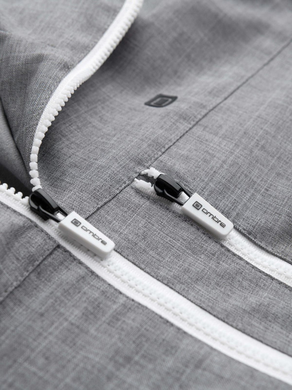 Ombre Clothing Moška lahka športna jakna s podlogo iz flisa Ombre Clothing