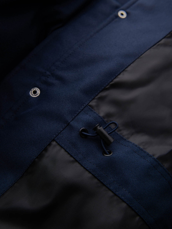 Ombre Clothing Moška dolga jakna parka s kapuco Ombre Clothing