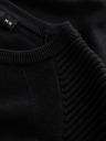 Ombre Clothing Moški raglanski pulover z rebrastimi rokavi črna Ombre oblačila