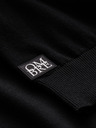 Ombre Clothing Moški raglanski pulover z rebrastimi rokavi črna Ombre oblačila