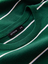 Ombre Clothing Moški priložnostni pulover z vodoravnimi črtami zelen Ombre Clothing