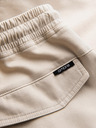 Ombre Clothing Moške pletene trenirke s tovornimi žepi krem barve Ombre Clothing