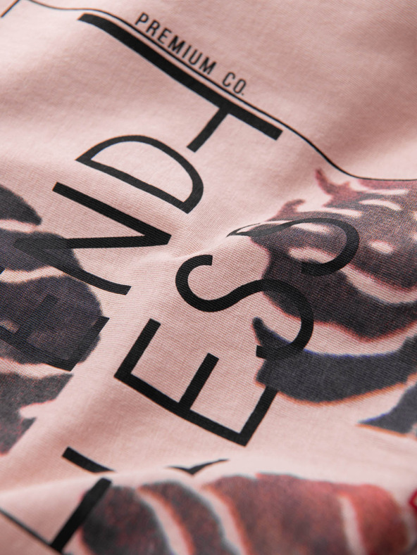 Edoti EDOTI Moška majica s potiskom, svetlo rožnata