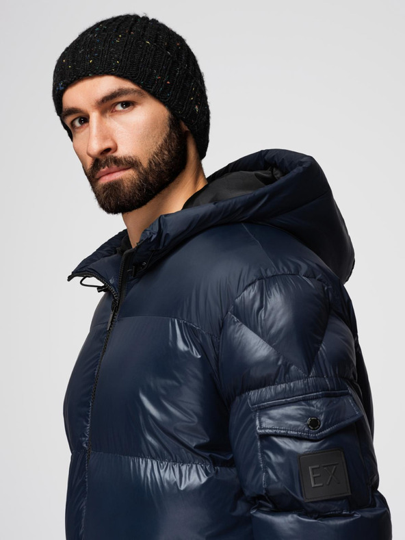Ombre Clothing Moška topla jakna z rebrastimi zaključki Ombre Clothing