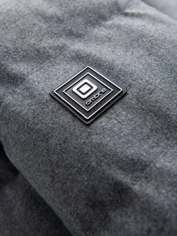 Ombre Clothing Moška dolga topla jakna parka z volno Ombre Oblačila