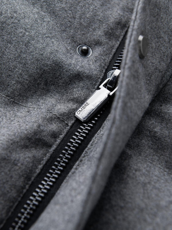 Ombre Clothing Moška dolga topla jakna parka z volno Ombre Oblačila