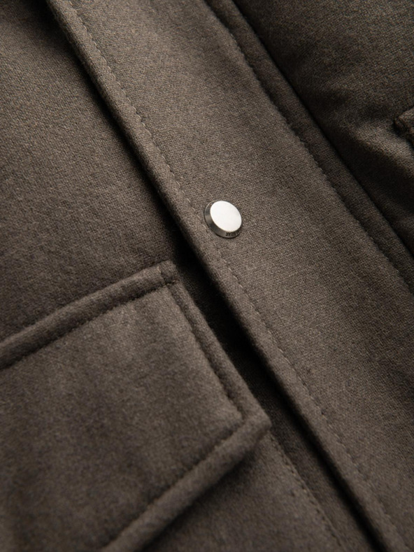 Ombre Clothing Moška dolga topla jakna parka z volno Ombre Oblačila