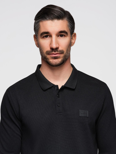 Ombre Clothing Moška polo majica z dolgimi rokavi Ombre Clothing