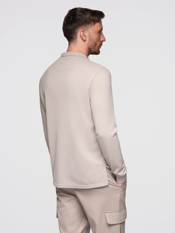 Ombre Clothing Moška polo majica z dolgimi rokavi Ombre Clothing