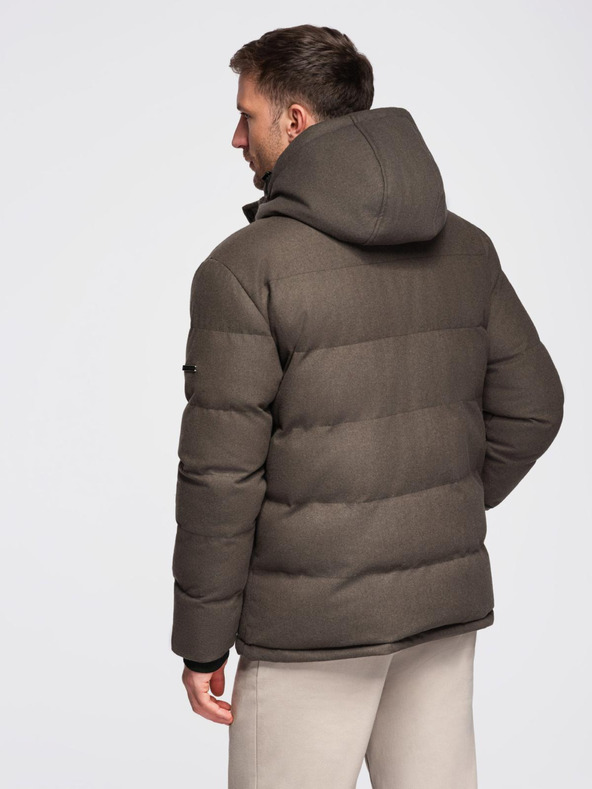 Ombre Clothing Moška jakna s kapuco Ombre oblačila