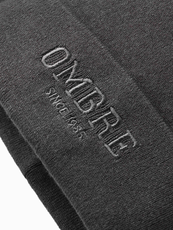 Ombre Clothing Moška pletena kapa z izvezenim napisom Ombre Clothing