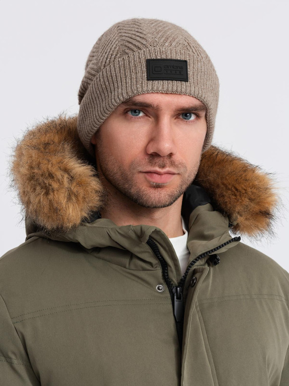 Ombre Clothing Moška pletena kapa Ombre oblačila