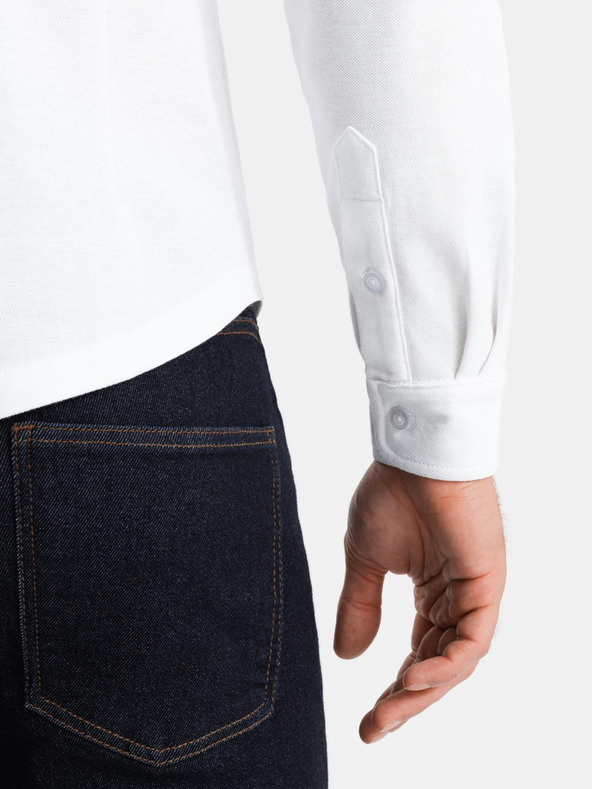 Ombre Clothing Moška pletena srajca s tankimi rokavi Ombre oblačila