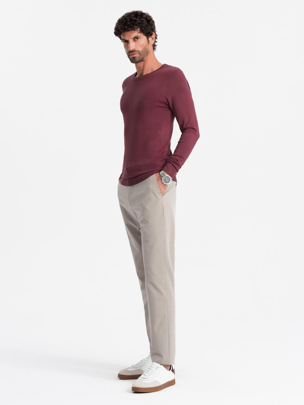 Ombre Clothing Klasični moški pulover z okroglim vratom Ombre oblačila