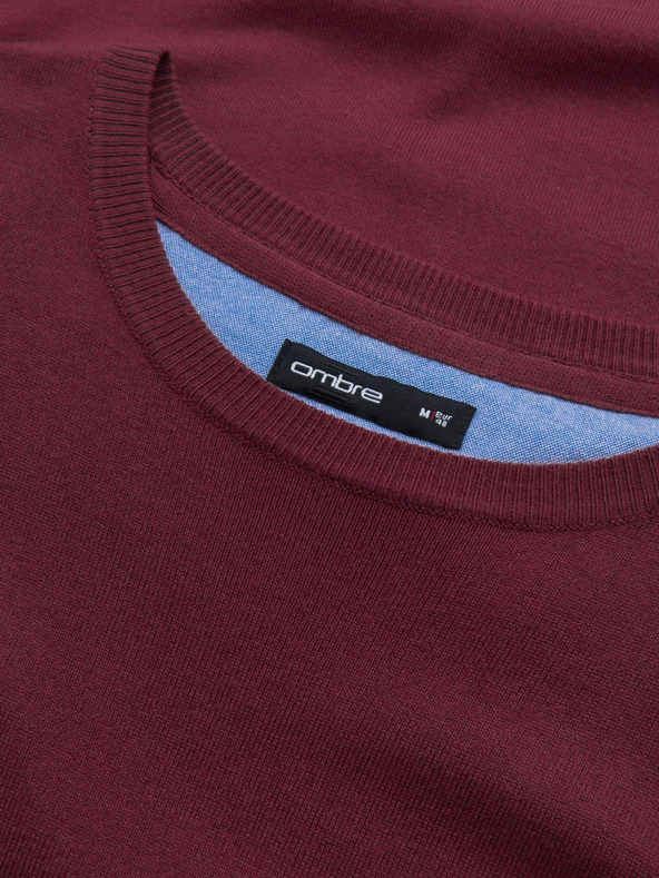 Ombre Clothing Klasični moški pulover z okroglim vratom Ombre oblačila