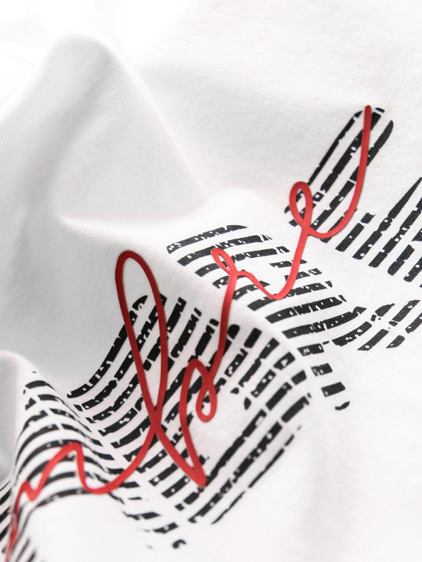 Ombre Clothing Moška bombažna majica z nežno vezenino Ombre Clothing